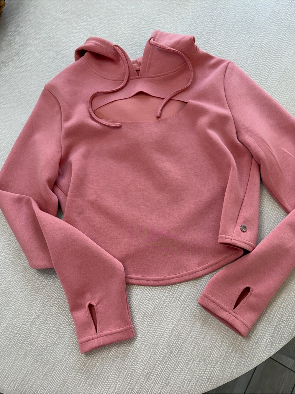 NWOT BuffBunny Collection cropped hoodie, tulip back in dusty pink/mauve